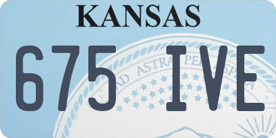 KS license plate 675IVE