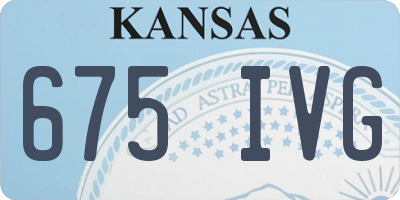 KS license plate 675IVG