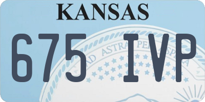 KS license plate 675IVP