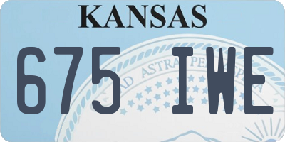 KS license plate 675IWE