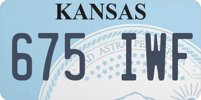 KS license plate 675IWF