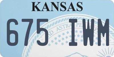 KS license plate 675IWM