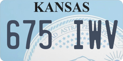 KS license plate 675IWV
