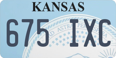 KS license plate 675IXC