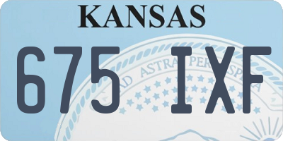 KS license plate 675IXF