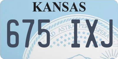 KS license plate 675IXJ