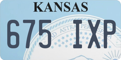 KS license plate 675IXP
