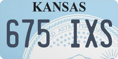 KS license plate 675IXS