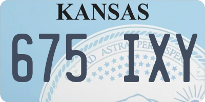 KS license plate 675IXY