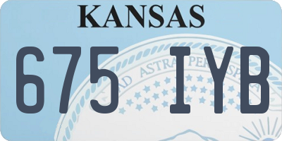KS license plate 675IYB