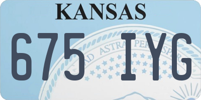 KS license plate 675IYG
