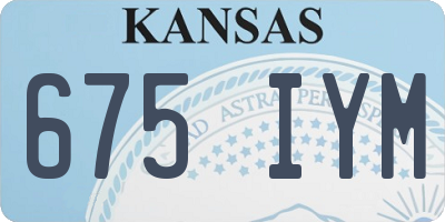 KS license plate 675IYM