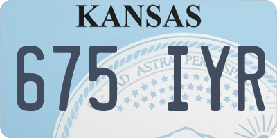 KS license plate 675IYR
