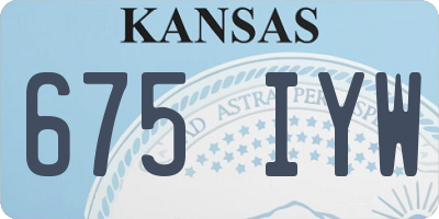 KS license plate 675IYW
