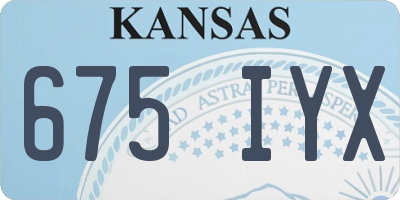 KS license plate 675IYX