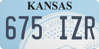 KS license plate 675IZR