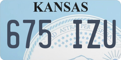 KS license plate 675IZU