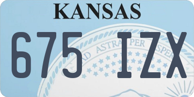 KS license plate 675IZX