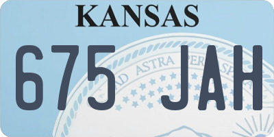 KS license plate 675JAH