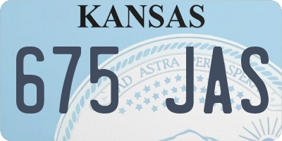 KS license plate 675JAS