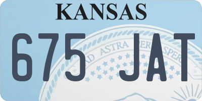 KS license plate 675JAT