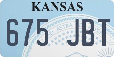 KS license plate 675JBT