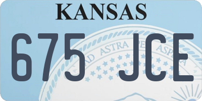 KS license plate 675JCE