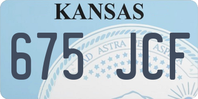 KS license plate 675JCF