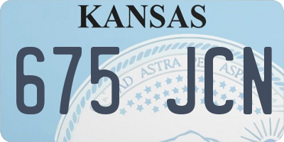 KS license plate 675JCN