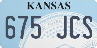 KS license plate 675JCS
