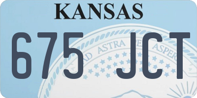 KS license plate 675JCT