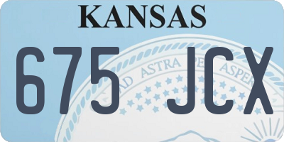 KS license plate 675JCX