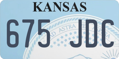 KS license plate 675JDC