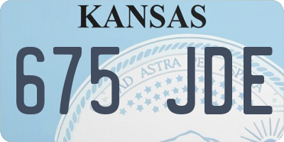 KS license plate 675JDE