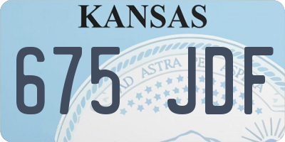 KS license plate 675JDF