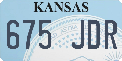 KS license plate 675JDR