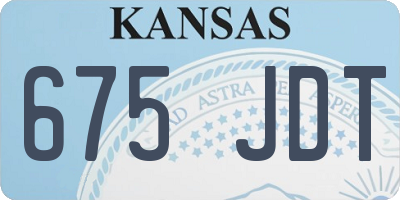 KS license plate 675JDT