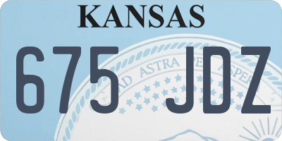 KS license plate 675JDZ