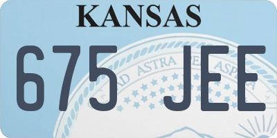 KS license plate 675JEE