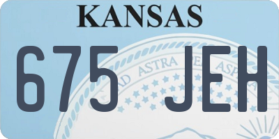 KS license plate 675JEH