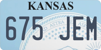 KS license plate 675JEM