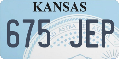 KS license plate 675JEP
