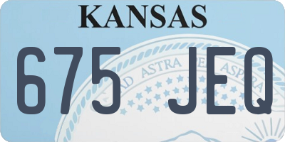 KS license plate 675JEQ