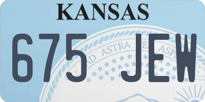 KS license plate 675JEW