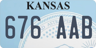 KS license plate 676AAB