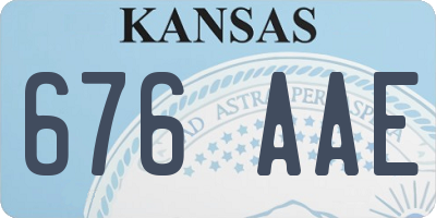 KS license plate 676AAE