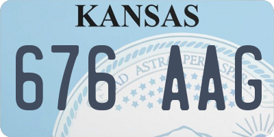 KS license plate 676AAG