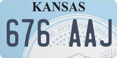 KS license plate 676AAJ