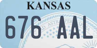 KS license plate 676AAL