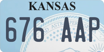 KS license plate 676AAP